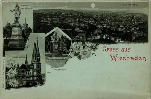 Gruss aus Wiesbaden - Litho -419882