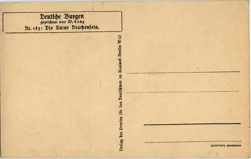 Ruine Drachenfels - Künstler W. Lenz -41916