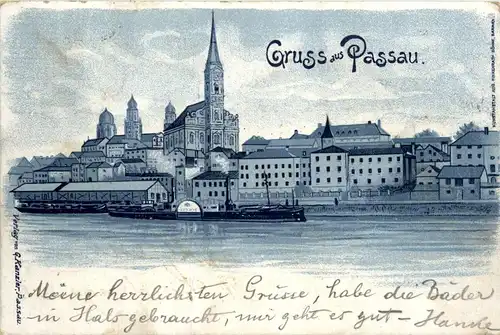 Gruss aus Passau - Litho -419550