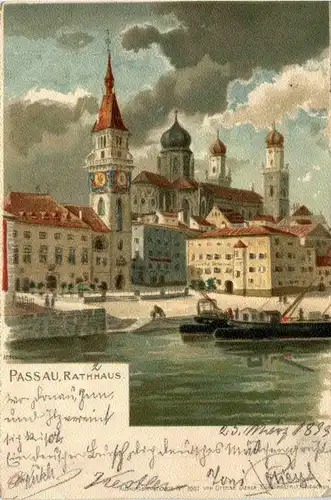 Passau - Rathaus - Litho -419568