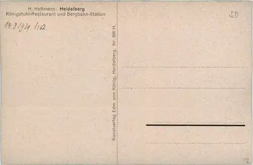 Heidelberg - Künstlerkarte H. Hoffmann -420162