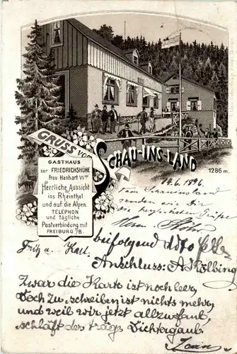 Gruss vom Schauinsland bei Freiburg - Litho -420662