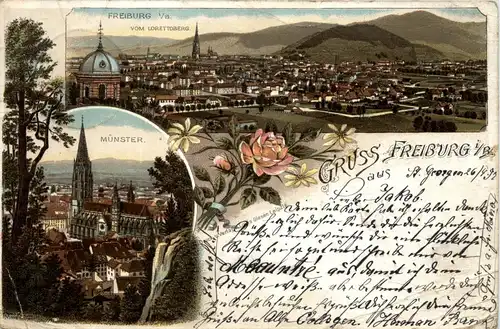 Gruss aus Freiburg - Litho -420670