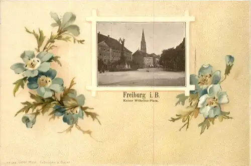 Freiburg - Kaiser Wilhelms Platz - Litho -420682