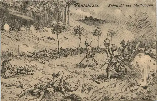 Schlacht bei Mülhausen - Feldskizze -419978