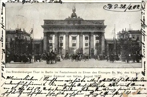 Berlin r - Einzug des Königs Victor Emanuel von Italien -421388