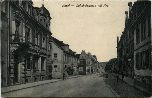 Kusel - Bahnhofstrasse mit Post -420314