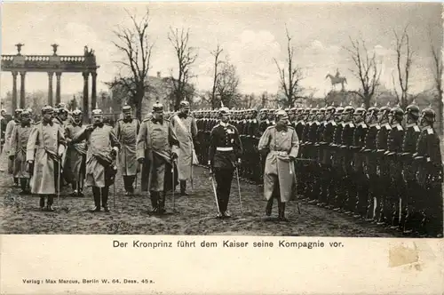 Berlin - Der Kronprinz führt dem Kaiser seine Kompagnie vor -421642