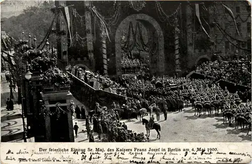 Berlin - Einzug Kaiser Franz Josef 1900 -421342
