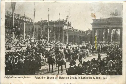 Berlin - Einzug Herzogin Cecilie 1905 -421428