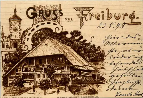 Gruss aus Freiburg - Litho -420678