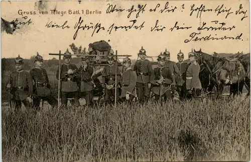 Gruss vom Telegraphen Batl. 1 Berlin -421458