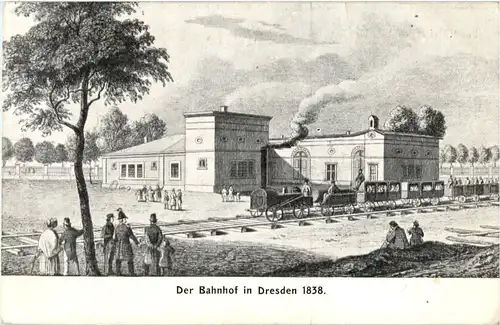 Der Bahnhof in Dresden 1838 -43700