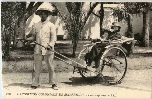 Exposition Coloniale de Marseille - Pousse-pousse -43008