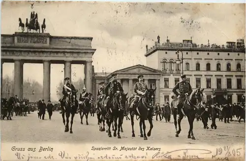 Berlin - Spazierritt des Kaisers -421786