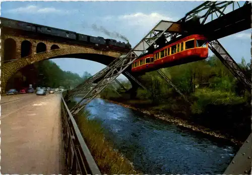 Wuppertal - Sonnborner Brücke und Schwebebahn -43446