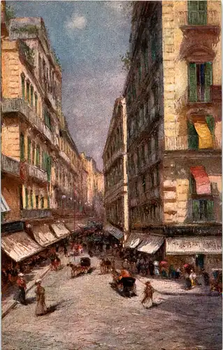 Napoli - Via Roma - Künstler G. Carelli -43198