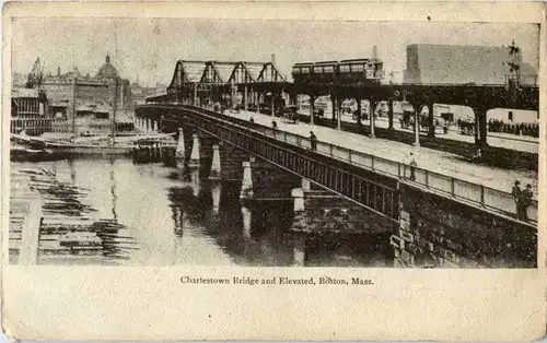 Boston - Charlestown Bridge and Elevated -43124