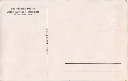 Brandkatastrophe Altes Schloss Stuttgart 1931 -43842