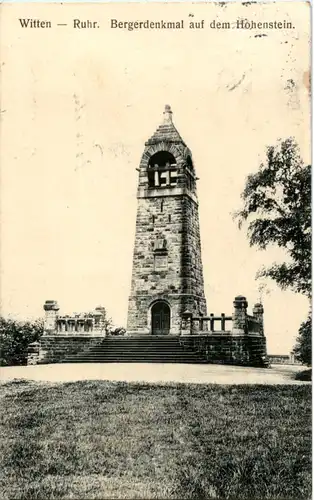 Witten-Ruhr - Bergerdenkmal auf dem Hohenstein -Bahnpost Aachen- Dortmund -45180