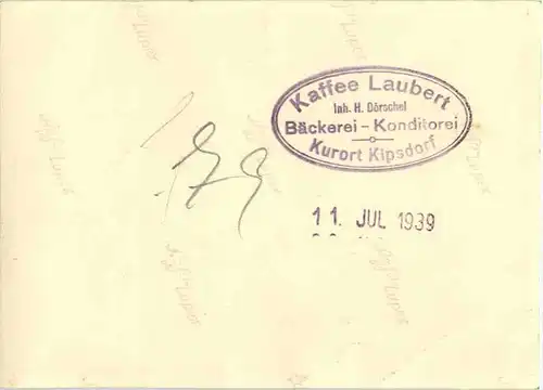 Kipsdorf - Sommersaison 1939 - Kaffee Laubert -44090