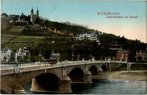 Würzburg - Ludwigsbrücke mit Käpple -44682