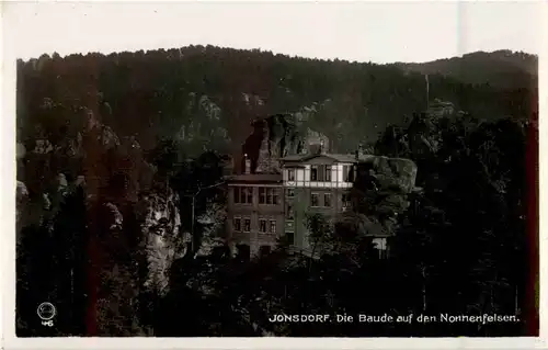 Jonsdorf - Die Baude auf dem Nonnenfelsen -45616