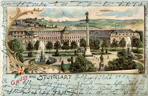 Gruss aus Stuttgart - Litho -44784