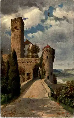 Schloss Guttenberg am Neckar - Künstler H. Hoffmann -45298