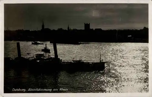 Duisburg - Abendstimmung am Rhein -45164