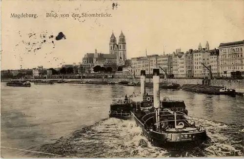 Magdeburg - Blick von der Strombrücke -45830