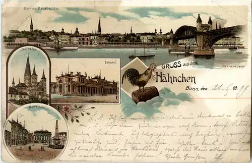 Bonn - Gruss aus dem Höhnchen - Litho -45524