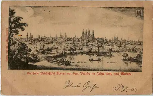 Speyer vo dem Brande im Jahre 1689 -45434