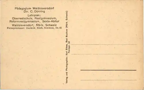 Pädagogium Waldsieversdorf -47088