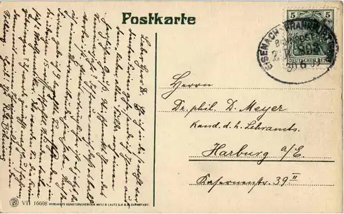 Schloss Bieberstein - Bahnpost Eisenach - Frankfurt -47772