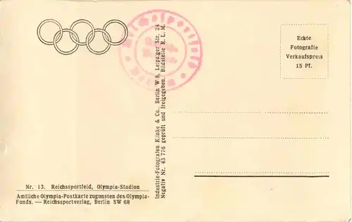 Berlin - Reichssportfeld - Olympische Spiele -46330