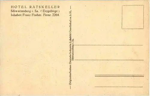 Schwarzenberg in Sachsen - Hotel Ratskeller -45794