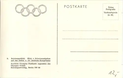 Berlin - Reichssportfeld - Olympische Spiele -46422