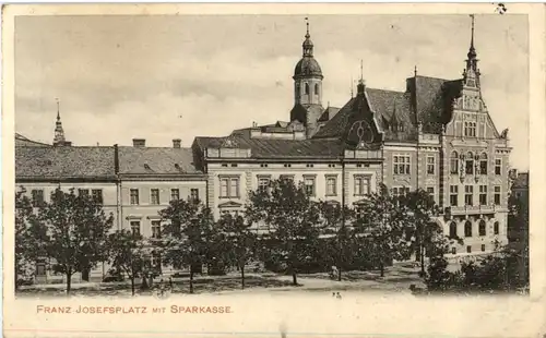 Troppau - Franz Josefsplatz mit Sparkasse -47006