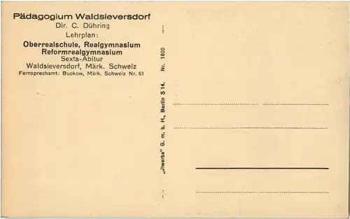 Pädagogium Waldsieversdorf -47086