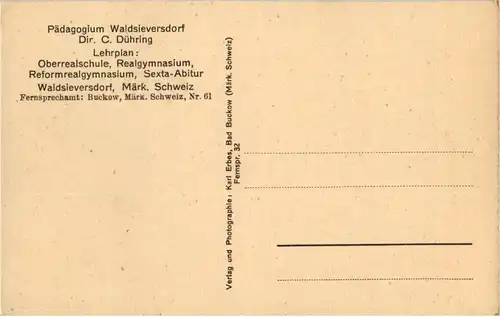 Pädagogium Waldsieversdorf -47670