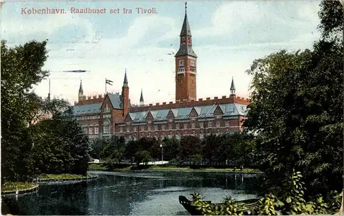 Kobenhavn - Raadhuset set fra Tivoli -48610