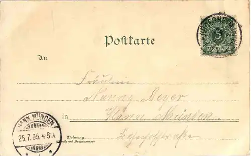 Gruss vom Rhein Bingen Rüdesheim - Litho -51200