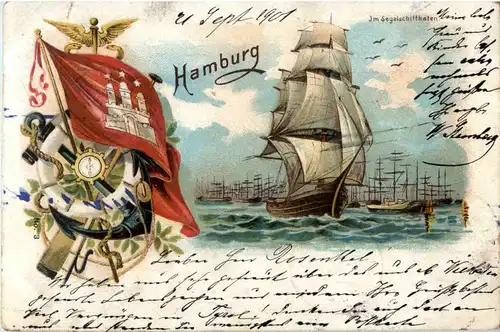 Gruss aus Hamburg - Litho -51220