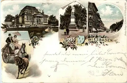 Gruss aus Wiesbaden - Litho 1897 -51246