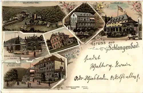 Gruss aus Schlangenbad - Litho -51266