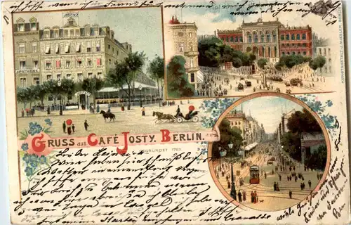 Gruss aus Cafe Josty Berlin - Litho -51306