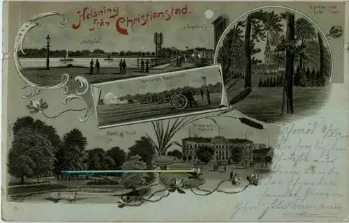 Helsning fran Christianstad - Litho -49076