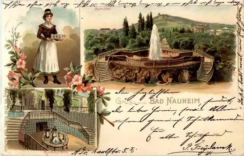 Gruss aus Bad Nauheim - Litho -51236