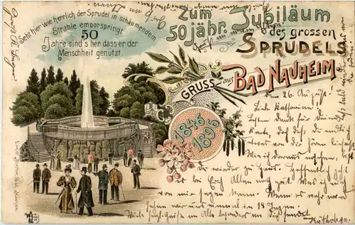 Bad Nauheim - 50jähr. Jubiläum des grossen Sprudels 1896 -51276